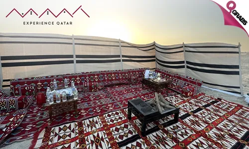 Gather for Iftar or Suhoor in a Private Bedouin-Inspired Beach Setup for Up To 15 People at Fuwairat Beach!
